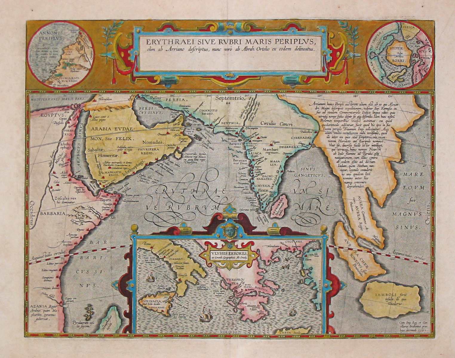 1597 map of the Periplus Erythraean Sea